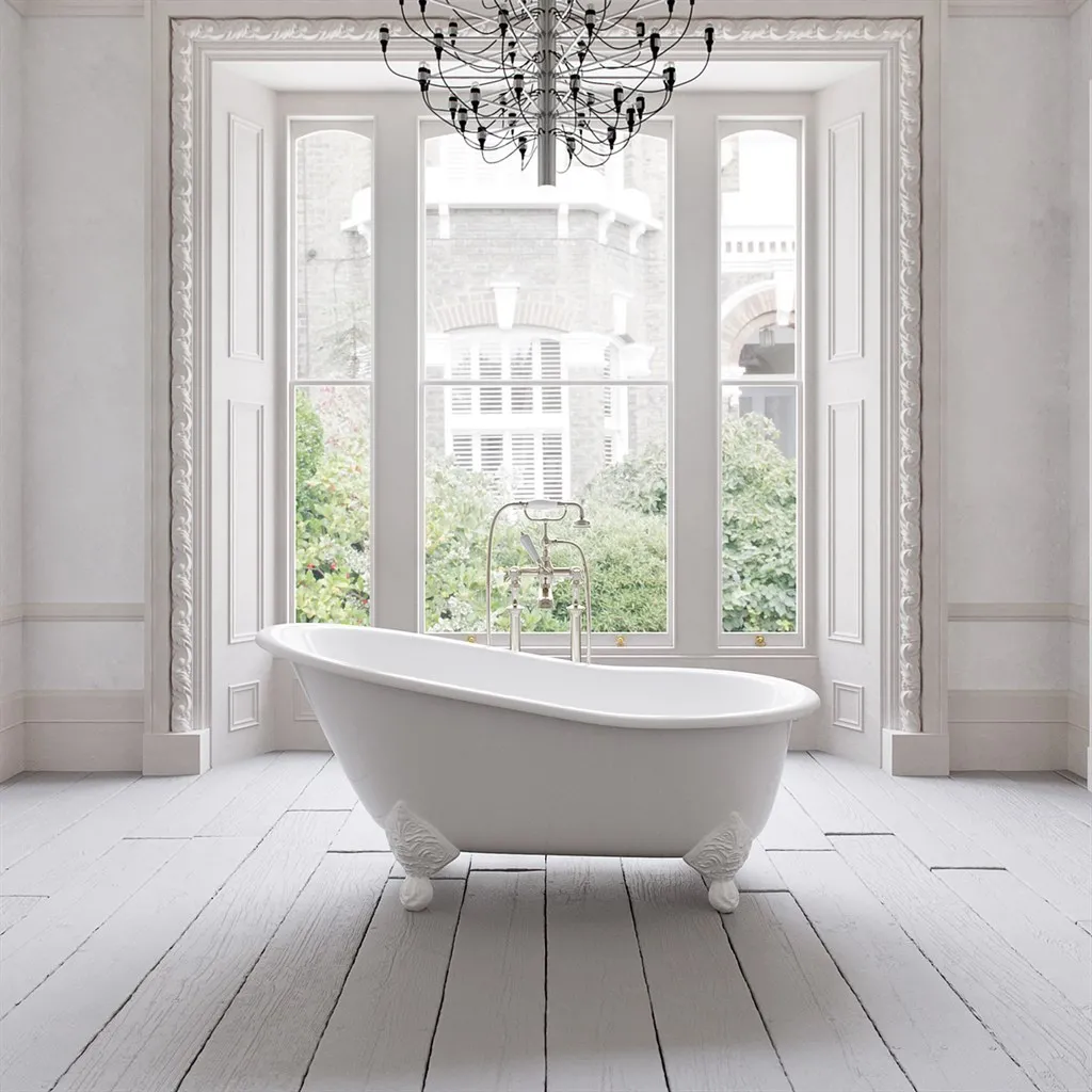 The Joyus 156 - White, Enameled Cast Iron Bathtub