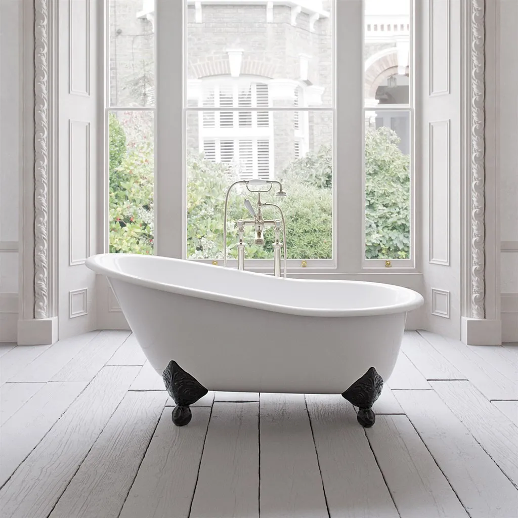 The Joyus 156 - Black & White, Enameled Cast Iron Tub