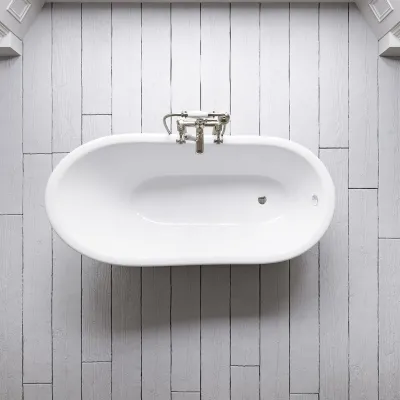 The Joyus 170 - White, Enameled Cast Iron Bathtub
