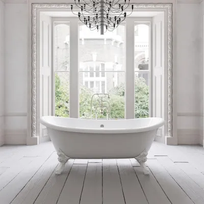 The Suite 183 - White, Enameled Cast Iron Bathtub