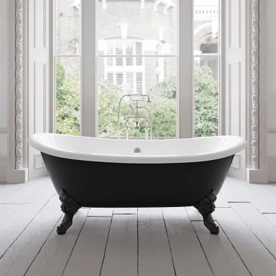 The Suite 183 - Matt Black, Enameled Cast Iron Bathtub