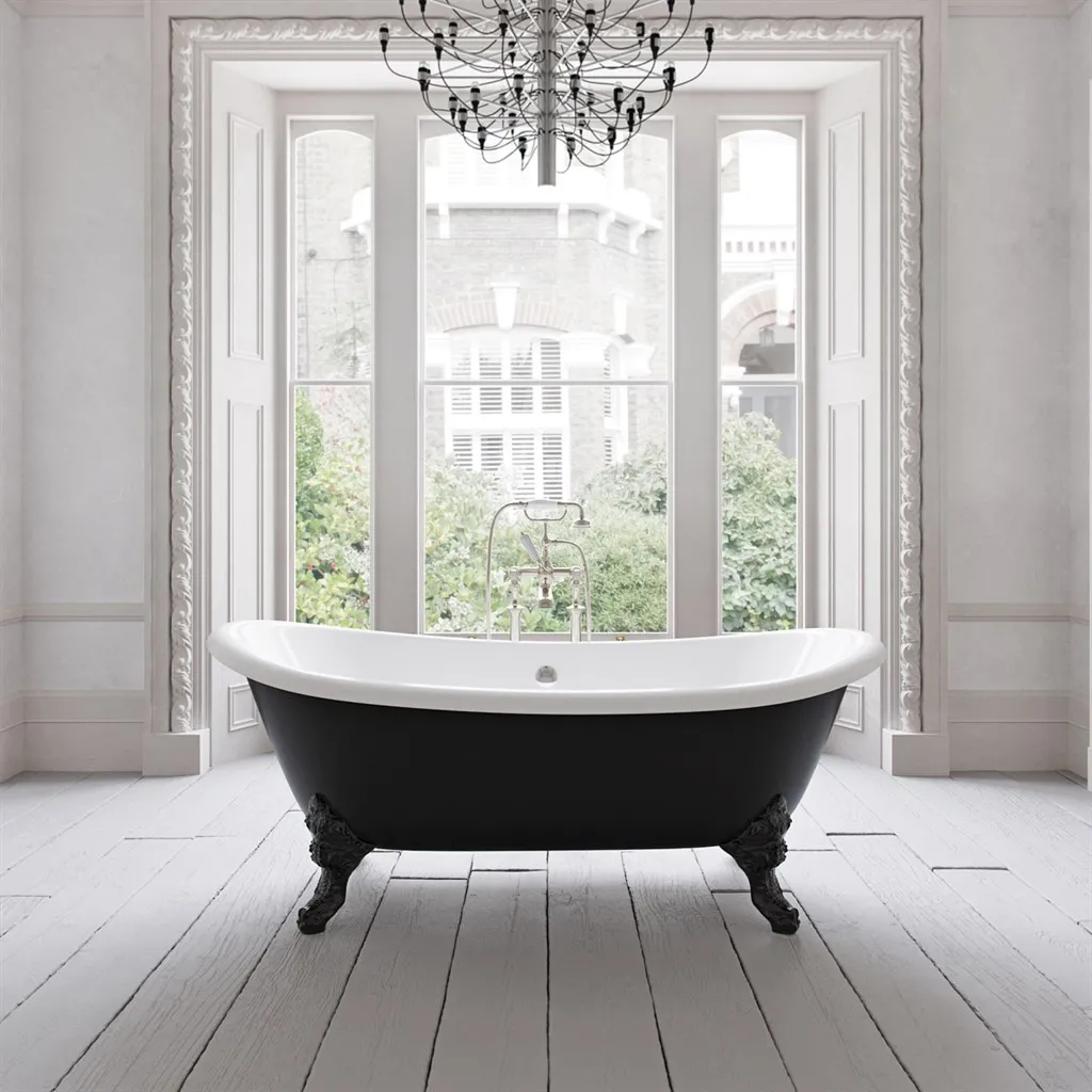 The Suite 183 - Matt Black, Enameled Cast Iron Bathtub