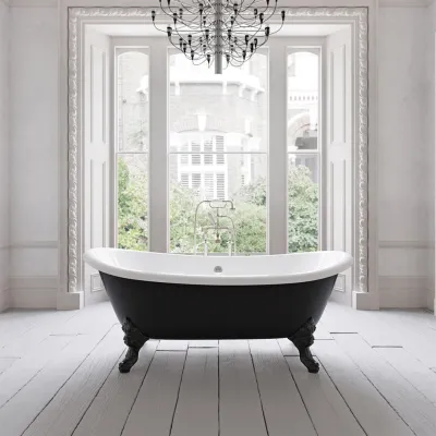 The Suite 183 - Matt Black, Enameled Cast Iron Bathtub