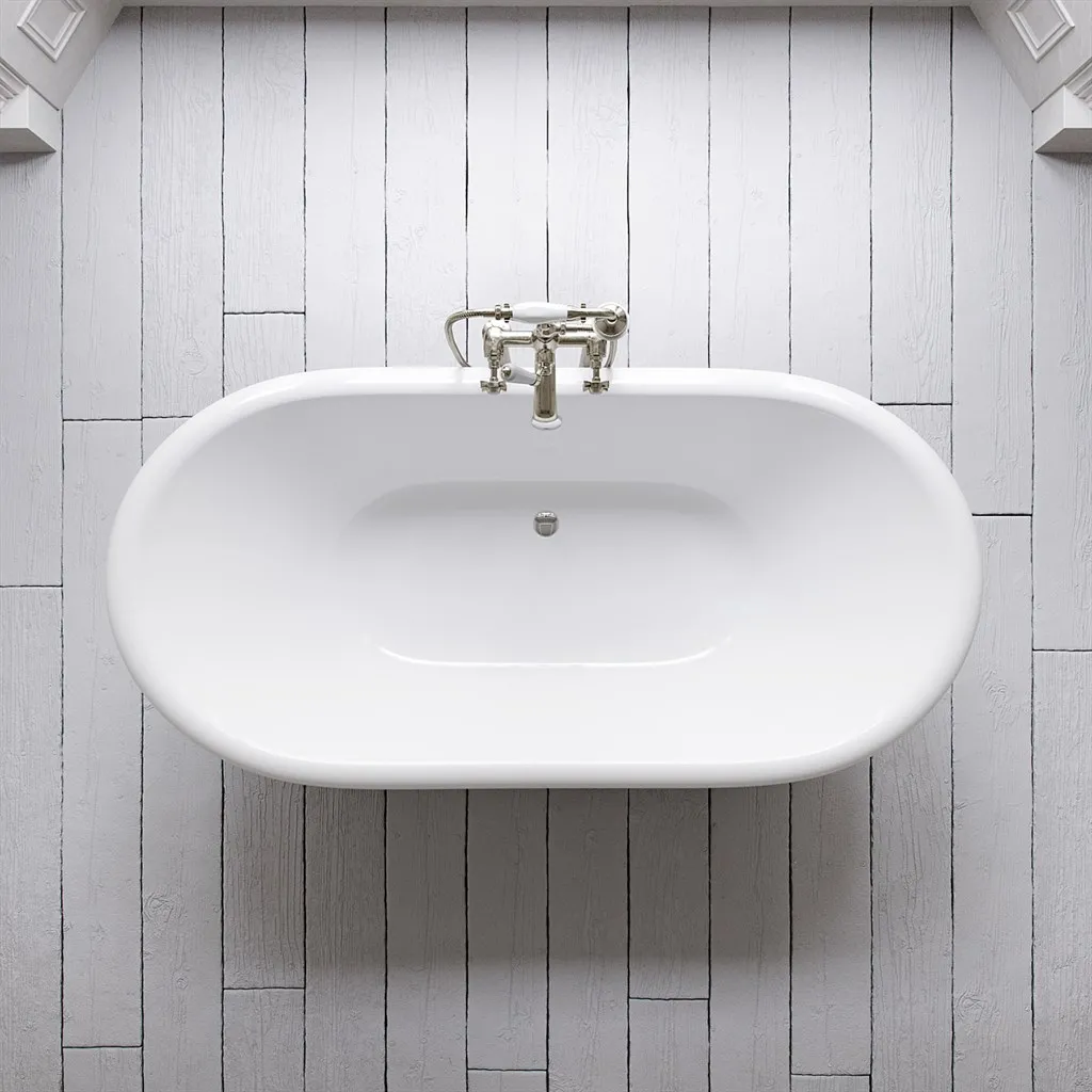 The Suite 183 - Black & White, Enameled Cast Iron Bathtub