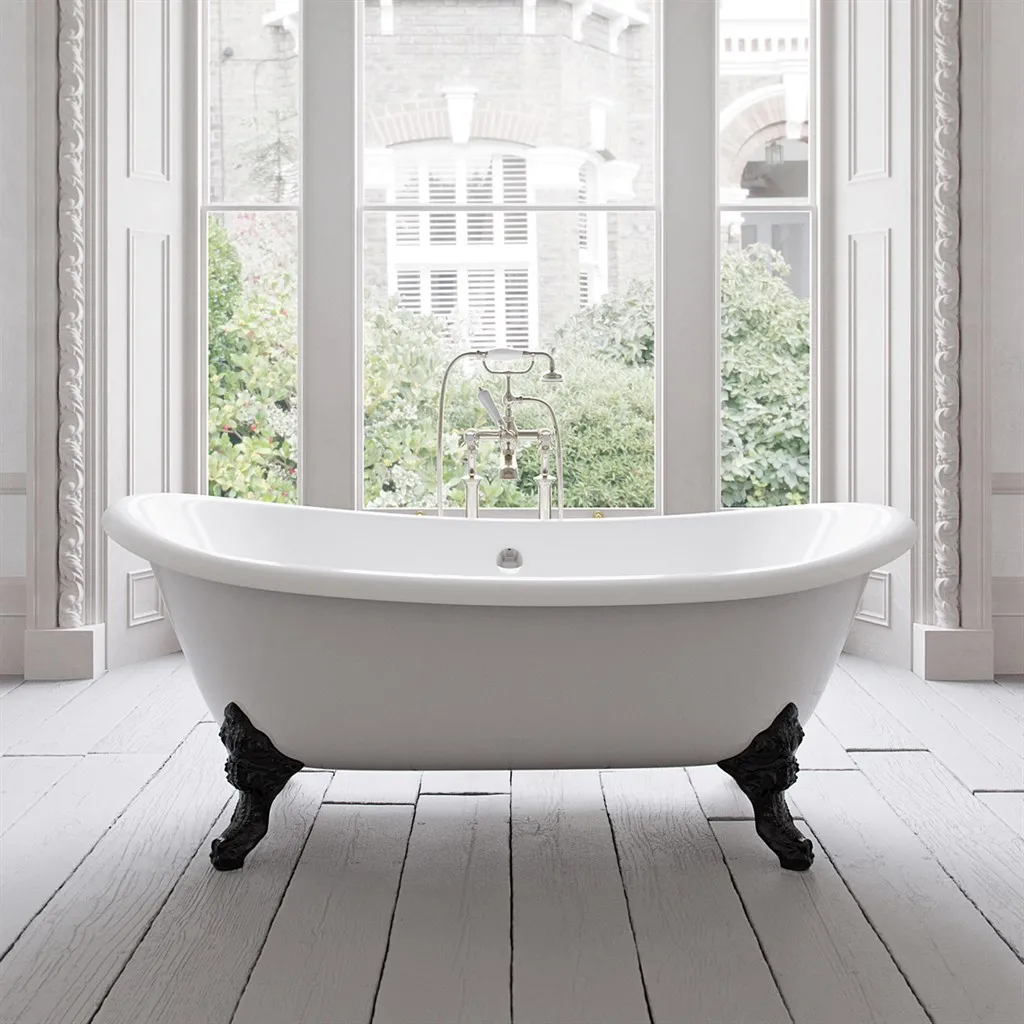 The Suite 183 - Black & White, Enameled Cast Iron Bathtub