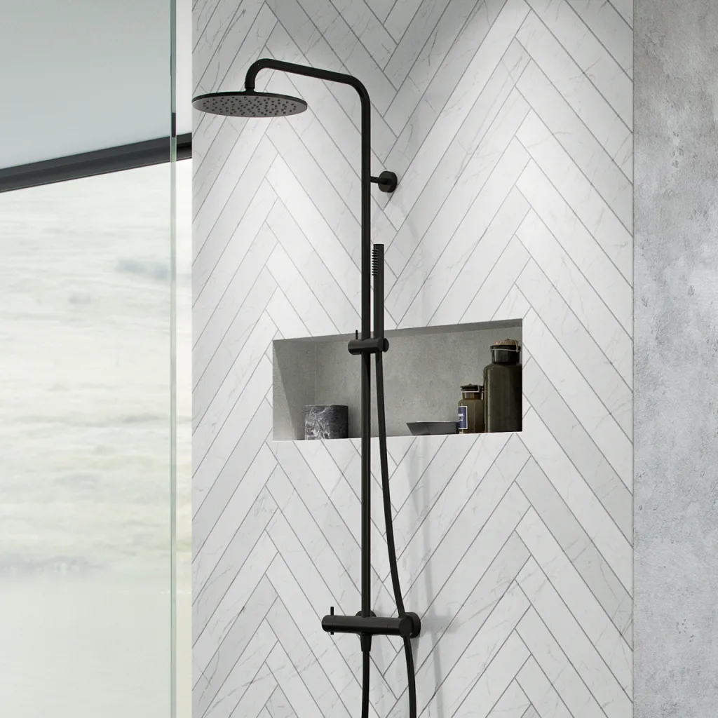 Semplice Rain DeLuxe SRL02 - SmartTerm Ø25 EasyClean, Matte black