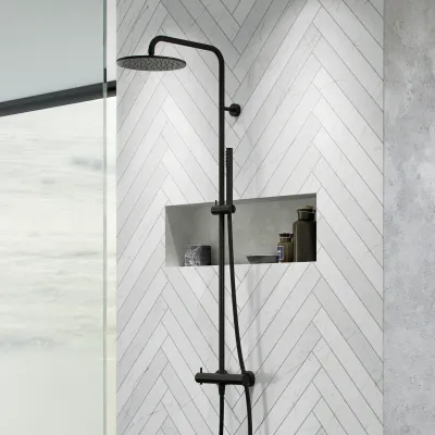Semplice Rain DeLuxe SRL02 - SmartTerm Ø25 EasyClean, Matte black