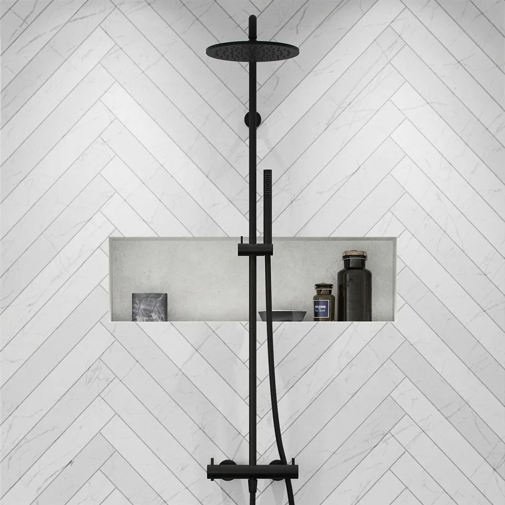 Semplice Rain DeLuxe SRL02 - SmartTerm Ø25 EasyClean, Matte black