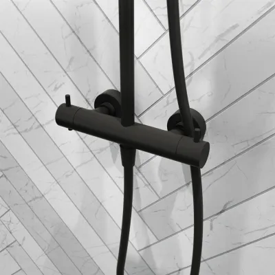 Semplice Rain DeLuxe SRL02 - SmartTerm Ø25 EasyClean, Matte black
