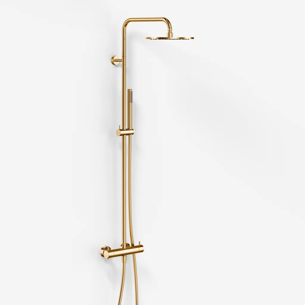 Semplice Rain DeLuxe SRL02 - SmartTerm Ø25 EasyClean, Polished Brass Natural