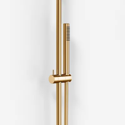 Semplice Rain DeLuxe SRL02 - SmartTerm Ø25 EasyClean, Polished Brass Natural