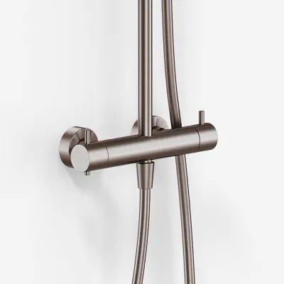 Semplice Rain DeLuxe SRL02 - SmartTerm Ø25 EasyClean, PVD Brushed Steel