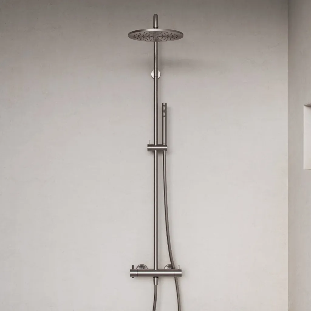 Semplice Rain DeLuxe SRL02 - SmartTerm Ø25 EasyClean, PVD Brushed Steel