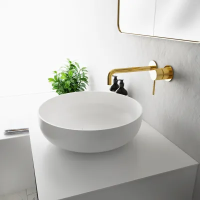 Cheese O - Ø40 cm Wash bowl, Matt white SolidTec®