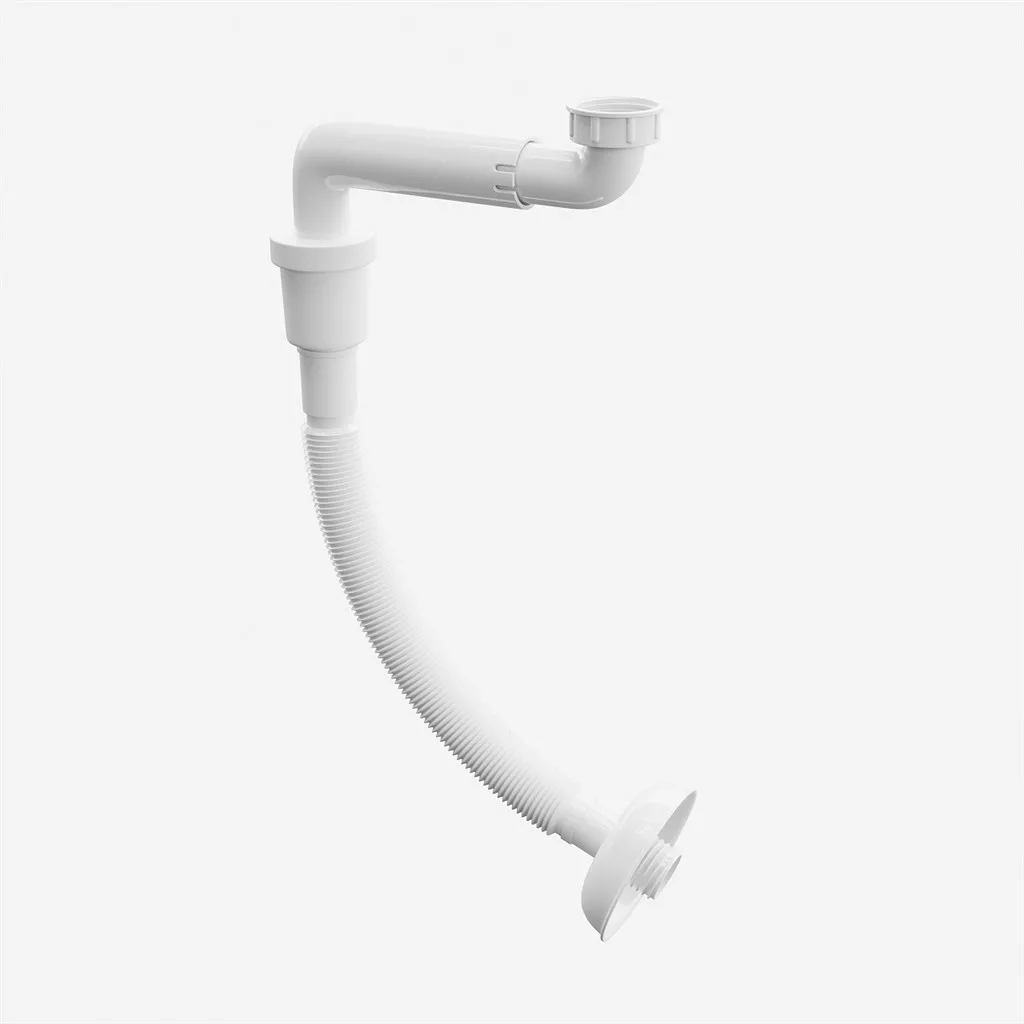 Pulcher PSS01 - Space-saving water trap for bathroom furniture, Universal w/Ø32 mm. flex pipe