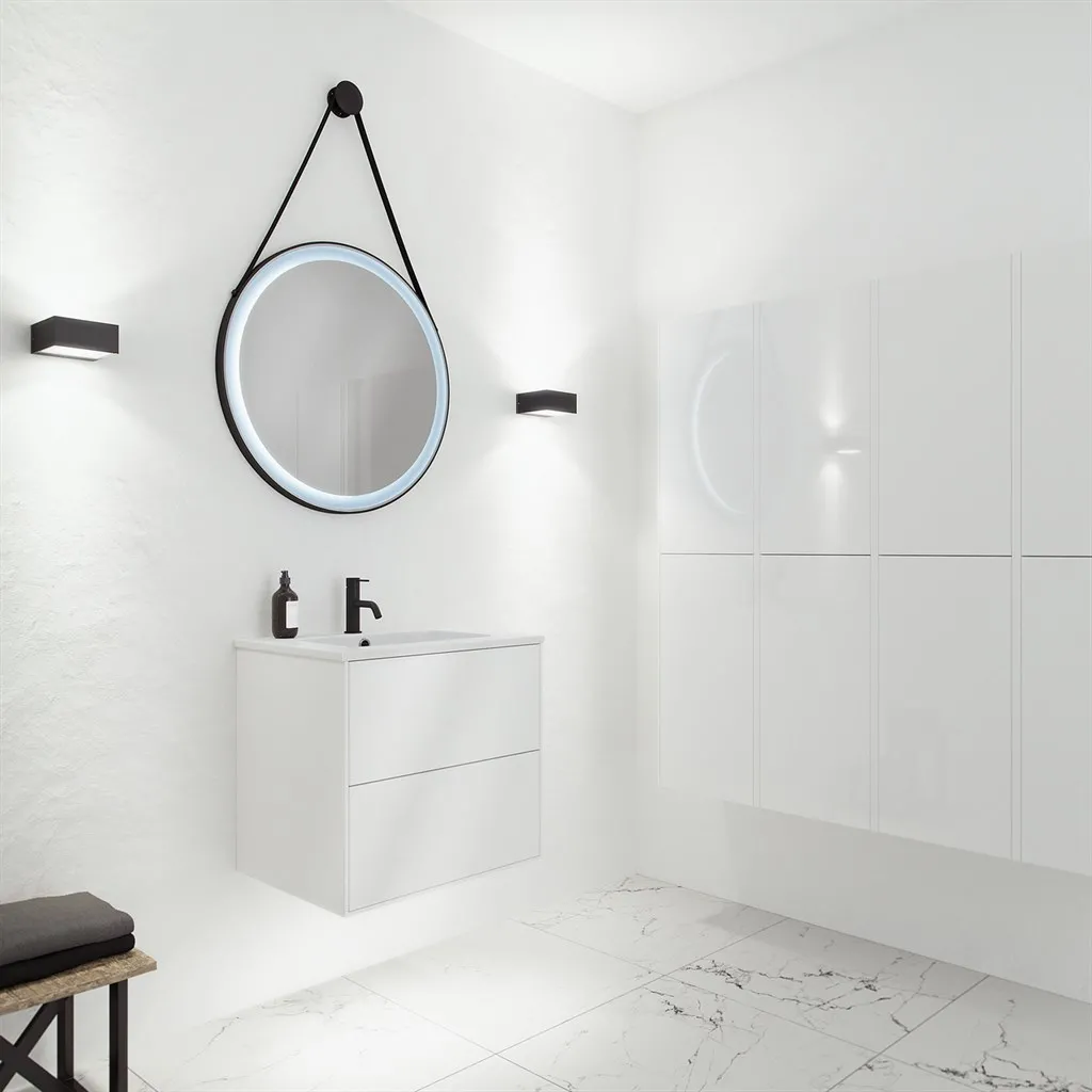 ArkiLife Cobus ACC60 - 60.5x46.5, Slim-Frame furniture, High Gloss White w/Sanistone sink