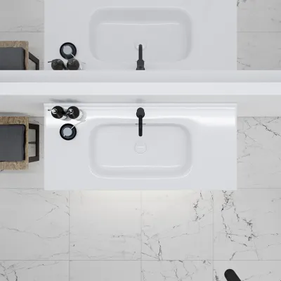 ArkiLife Cobus ACC100 - 101x46.5, Slim-Design Furniture 101x46.5 cm w/Porcelain sink