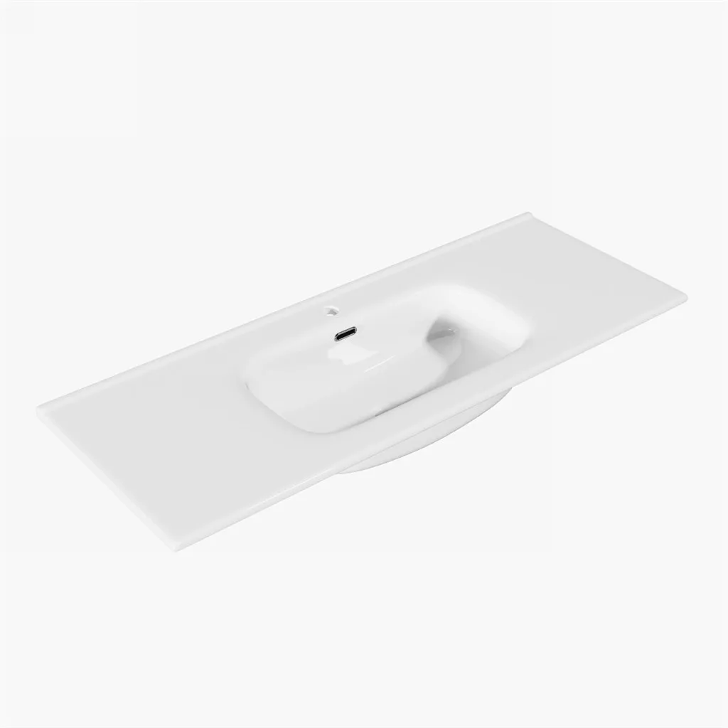 ArkiLife®Cobus ACC120-CB - 121x46.5 Slim-Edge, White porcelain sink