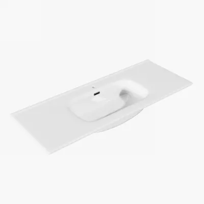 ArkiLife®Cobus ACC120-CB - 121x46.5 Slim-Edge, White porcelain sink