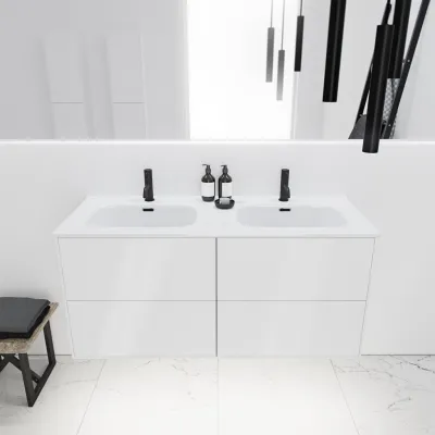 ArkiLife Cobus ACC120D - Slim-Design Furniture 121x46.5 cm w/Porcelain sink