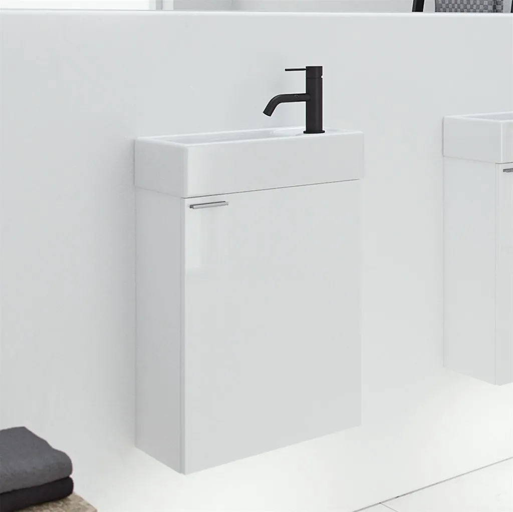 ArkiLife® Cobus ACC40 - Square Compact Bathroom Furniture 40x22 cm w/Porcelain sink