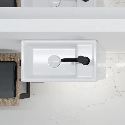 ArkiLife® Cobus ACC40 - Square Compact Bathroom Furniture 40x22 cm w/Porcelain sink