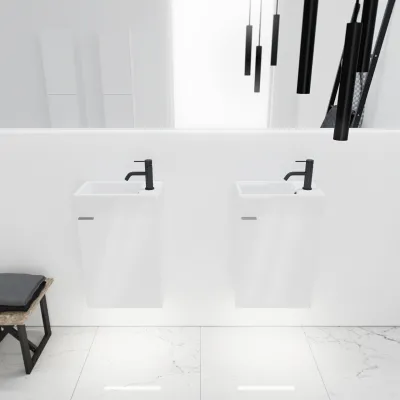 ArkiLife® Cobus ACC40 - Square Compact Bathroom Furniture 40x22 cm w/Porcelain sink