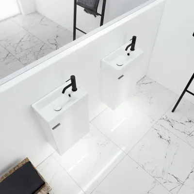 ArkiLife® Cobus ACC40 - Square Compact Bathroom Furniture 40x22 cm w/Porcelain sink