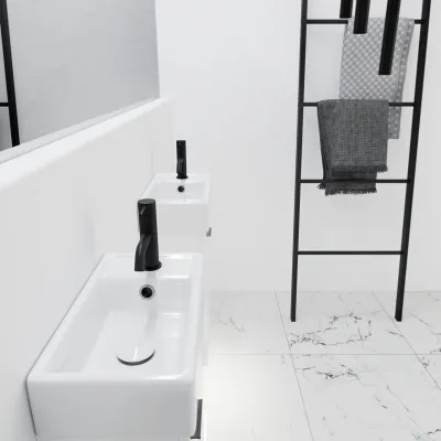 ArkiLife® Cobus ACC40 - Square Compact Bathroom Furniture 40x22 cm w/Porcelain sink