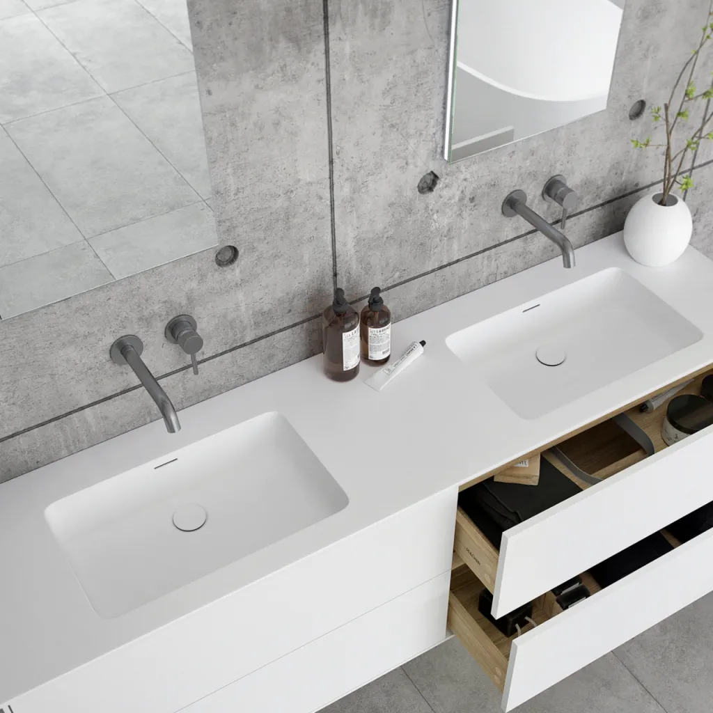 Classwell C04 - Washbasin Faucet, Brushed Stainless Steel
