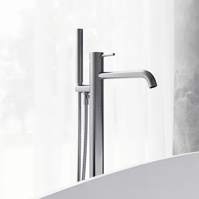 Classwell C07 - Freestanding Bath Armature, Brushed Stainless Steel