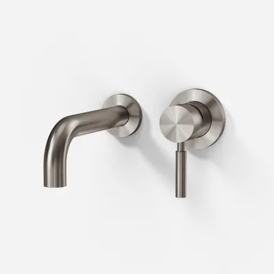 Semplice SHV102 - Washbasin faucet, 22 cm spout, PVD Brushed Steel