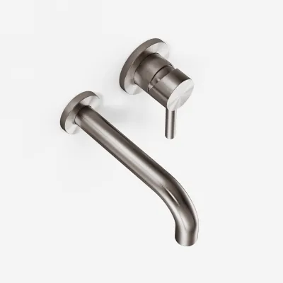 Semplice SHV102 - Washbasin faucet, 22 cm spout, PVD Brushed Steel