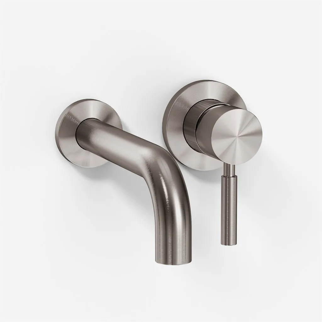 Semplice SHV102 - Washbasin faucet, 22 cm spout, PVD Brushed Steel