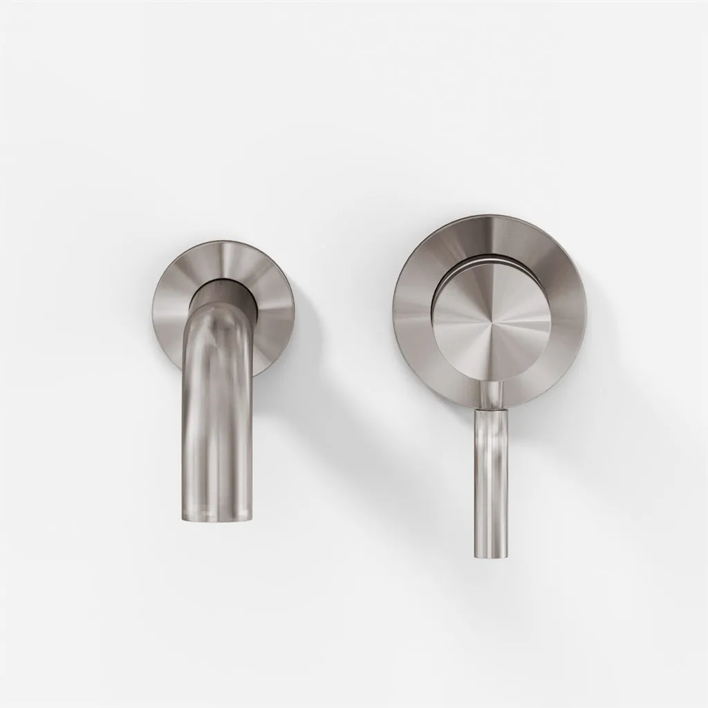 Semplice SHV102 - Washbasin faucet, 22 cm spout, PVD Brushed Steel