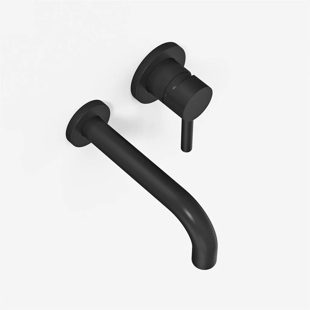Semplice SHV102 - Washbasin faucet, 22 cm spout, Matte black