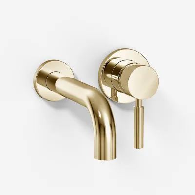 Semplice SHV102 - Washbasin faucet, 22 cm spout, Polished Brass Natural