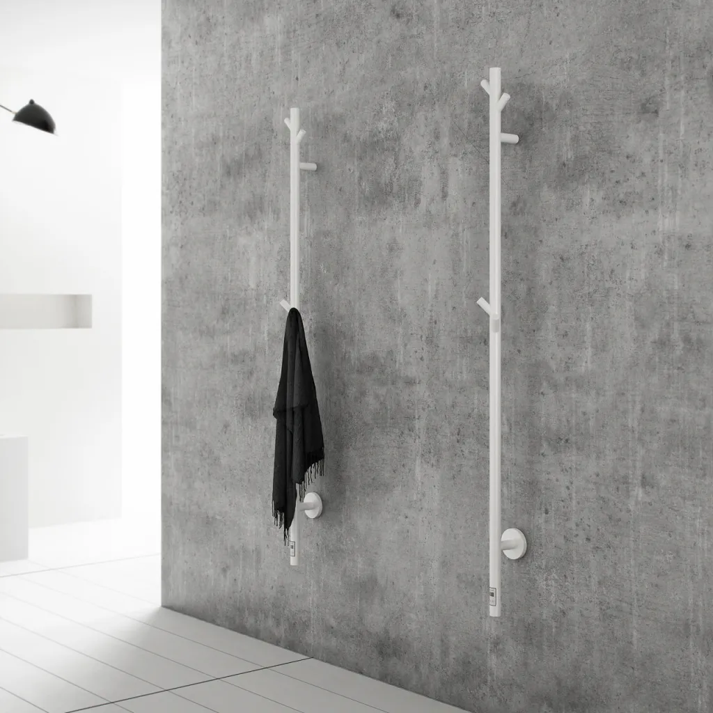 Pulcher® Style PS14 - Electric Towel Dryer w/timer, Matt white