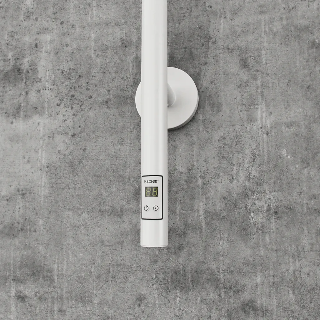 Pulcher® Style PS14 - Electric Towel Dryer w/timer, Matt white