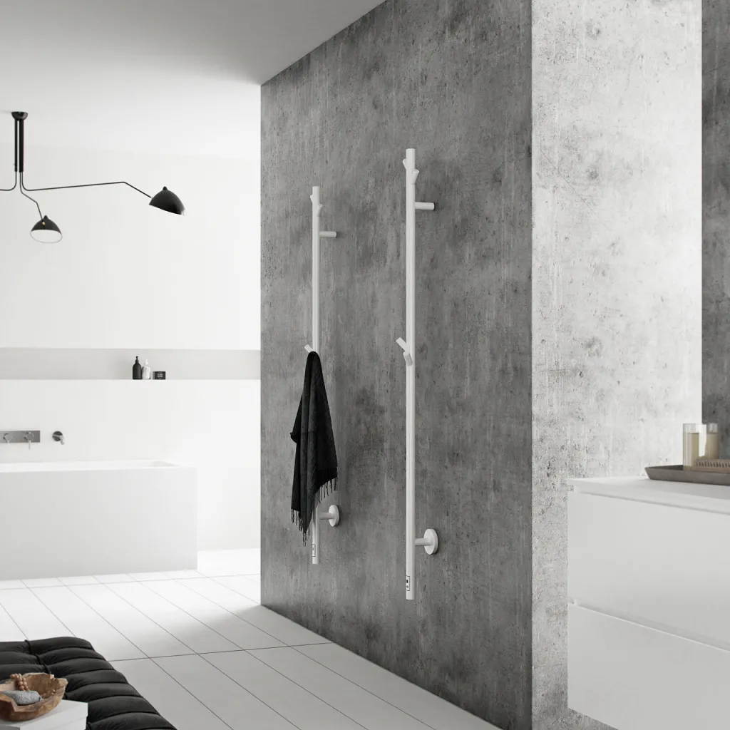 Pulcher® Style PS14 - Electric Towel Dryer w/timer, Matt white