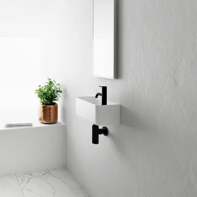 Coco 1L - 36x18 Sink left, Mathvid SolidTec®
