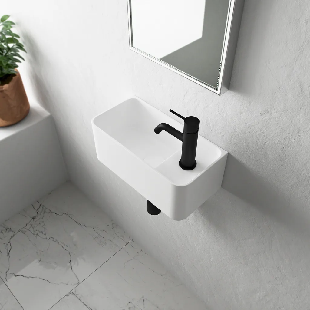 Coco 1L - 36x18 Sink left, Mathvid SolidTec®