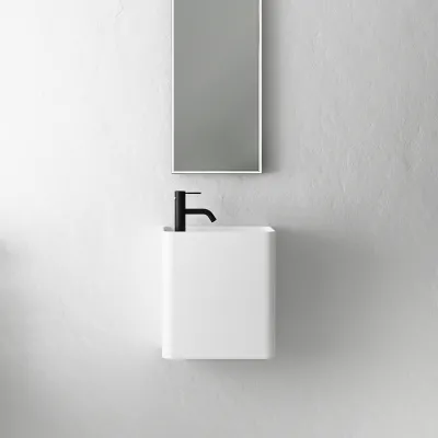 Coco 2R - Washbasin 36x18 cm, Matt White SolidTec®