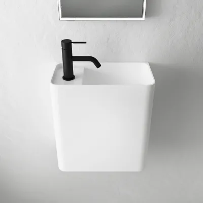 Coco 2R - Washbasin 36x18 cm, Matt White SolidTec®