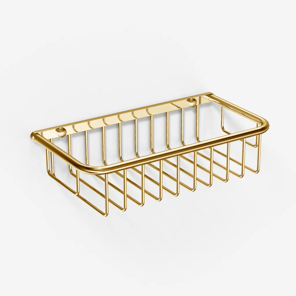 Richmond R39 - Shower Basket, Brass Natural