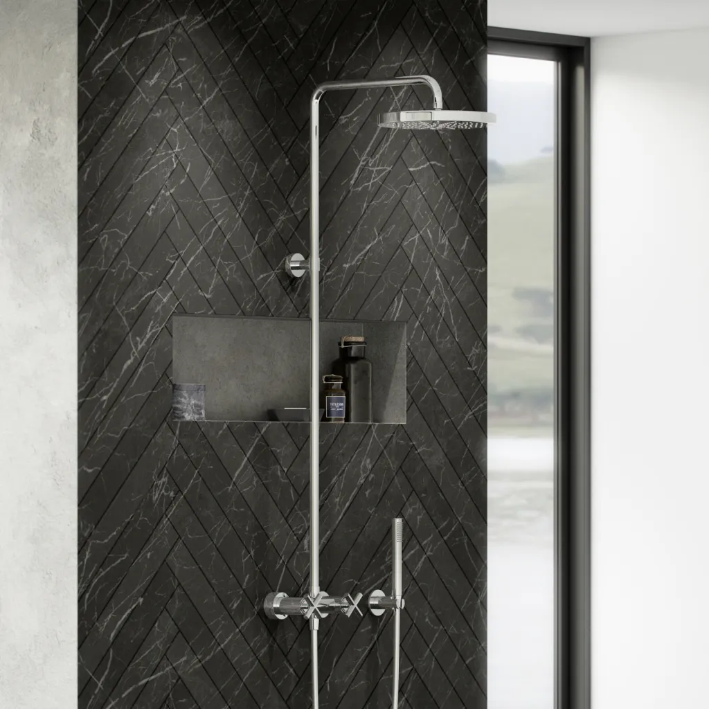 Fly Classic FBR7100 - XL Rain DeLux Shower Ø24, Chrome