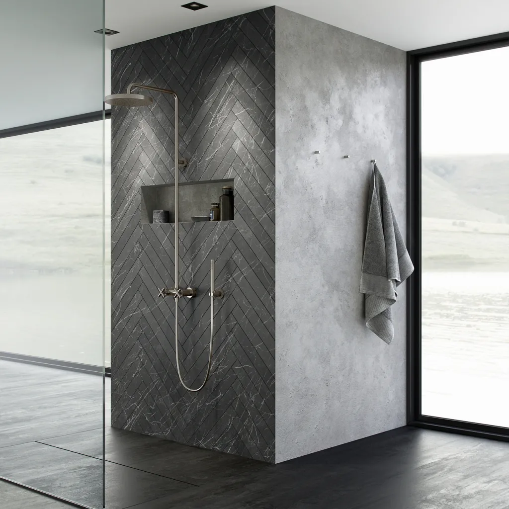 Fly Classic FBR7100 - XL Rain DeLux Shower Ø24, PVD Brushed Steel