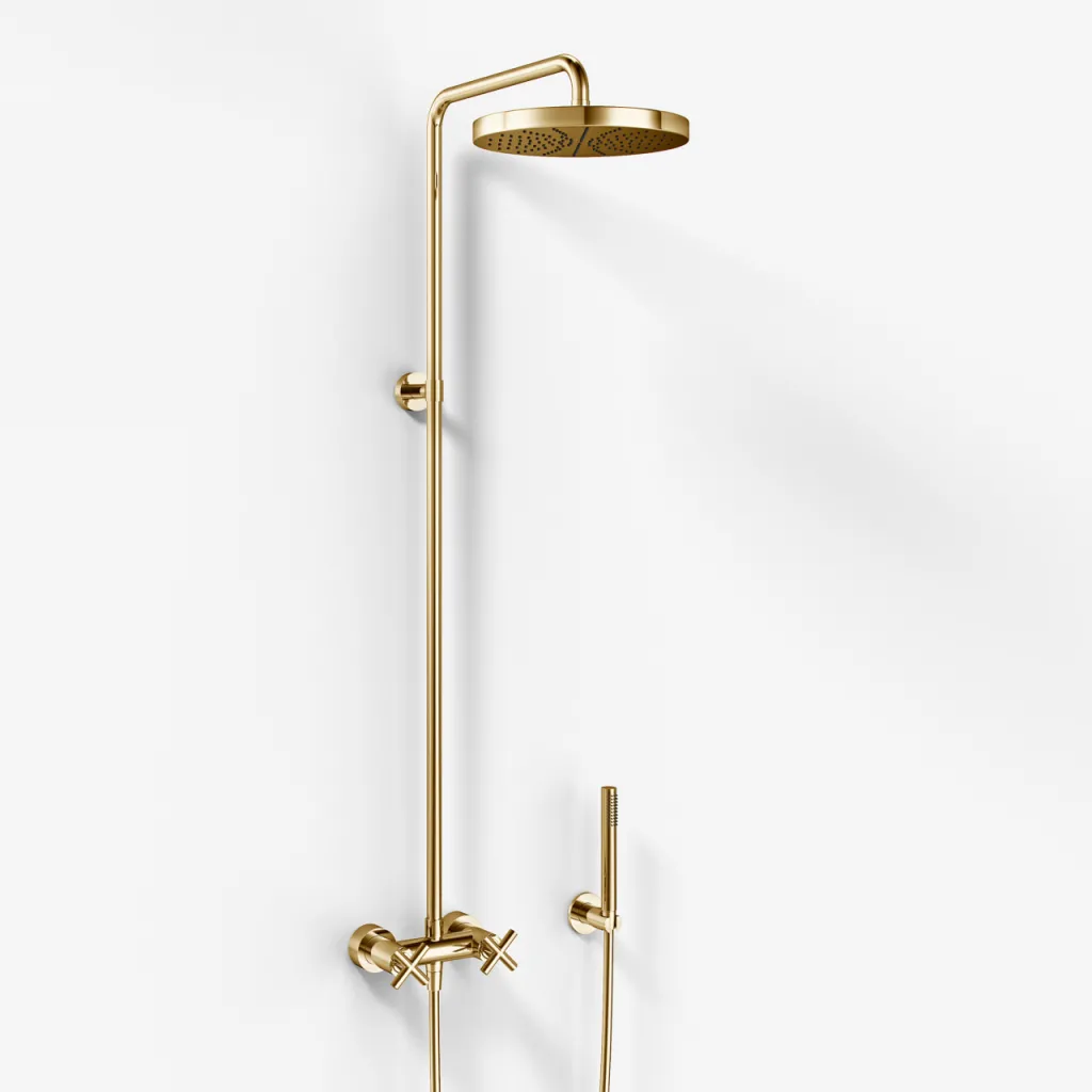 Fly Classic FBR7100 - XL Rain DeLux Shower Ø24, Polished Brass Natural