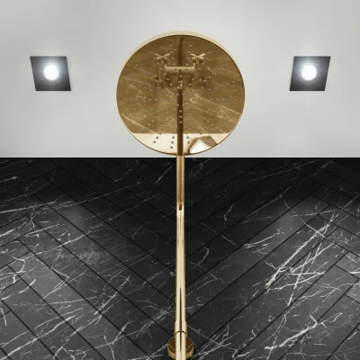 Fly Classic FBR7100 - XL Rain DeLux Shower Ø24, Polished Brass Natural