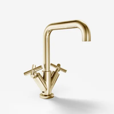 Fly Classic FKV102 - Kitchen, U20 Swivel Spout, Polished Brass Natural